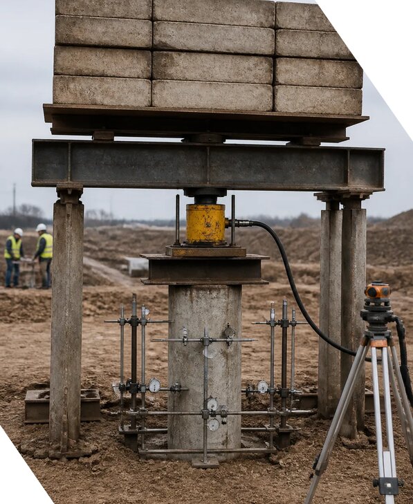 Проведение испытаний грунта сваями для строительства в Одинцове