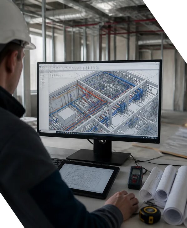 Создание BIM модели инженерных сетей для объектов в Одинцове